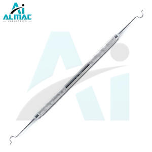 ALMAC Logotipo personalizado Sonda de excavadora dental de doble extremo Manual Instrumento quirúrgico de acero inoxidable Certificado CE - Product Image 1