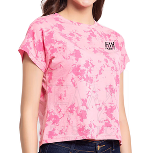 เสื้อยืดผ้าฝ้ายพอดีตัวสำหรับผู้หญิง100% ปรับแต่งได้มีโลโก้แบรนด์ของคุณเองสวมใส่สบายเสื้อยืดไซส์พิเศษ - Product Image 1