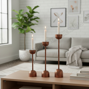 เชิงเทียนโลหะทองแดงโบราณแบบยุโรปเชิงเทียนสำหรับตกแต่ง - Product Image 6