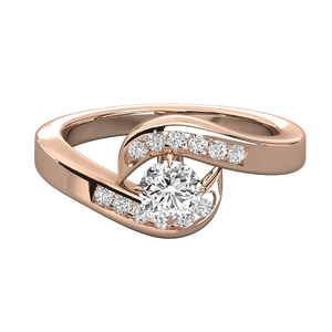 Bague pour femme en or 9 carats avec diamant Lord Krishna, diamant solitaire cultivé en laboratoire, certifié IGI, élégante et luxueuse pour les mariages et le quotidien - Product Image 6
