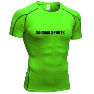 Nouveau maillot de compression respirant en polyester extensible à manches courtes MMA Rash Guards personnalisé pour le surf, les sports, la course à pied, le jogging, séchage rapide - Product Image 3