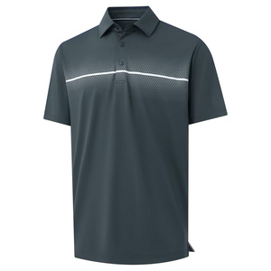Polos personalizados OEM para hombre con logotipo bordado de tela de algodón transpirable, ajuste y etiquetado de manga corta - Product Image 1