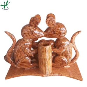Bois naturel forme d'éléphant décor à la maison Art Style Table ou décoration murale pour salon ou bureau accessoires durables - Product Image 6