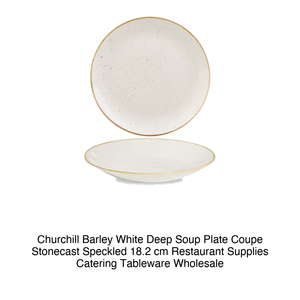 จานซุปทรงโค้งสีขาวลายจุด Churchill Barley ขนาด 18.2 ซม. สำหรับร้านอาหาร จัดเลี้ยง ขายส่ง - Product Image 2