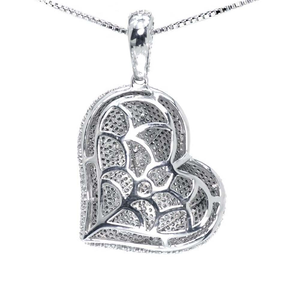 Pendentif cœur Moissanite rond en argent sterling 925 plaqué or entièrement glacé avec clarté VVS pour les occasions de fête - Product Image 3