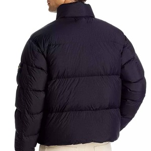 Vente en gros personnalisée de haute qualité Rembourrage à capuche amovible pour l'hiver Veste décontractée pour hommes Tissu d'hiver de couleur noire - Product Image 4