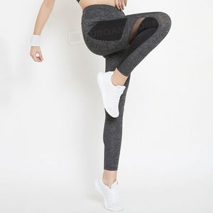 Gran oferta, 100% de algodón, mallas de entrenamiento para mujer hechas a medida, mallas de Yoga para mujer lisas completas, mallas deportivas transpirables, cintura de servicio OEM - Product Image 5