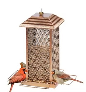 Comedero para pájaros, comederos de pájaros salvajes de Metal resistente para colgar al aire libre, comedero para pájaros exteriores para jardín, patio, decoración de patio trasero, uso - Product Image 1
