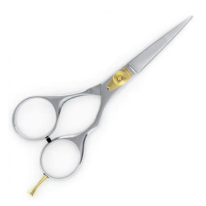 Ciseaux à barbe et à moustache droits en acier inoxydable allemand poli miroir, lames aiguisées, ciseaux de barbier pour l'éclaircissage et le toilettage - Product Image 2