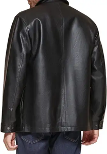 Chemise en cuir pour homme de qualité supérieure, col en V, manches courtes, écologique, durable, respirante, matière confortable, dernier style pour l'automne - Product Image 4