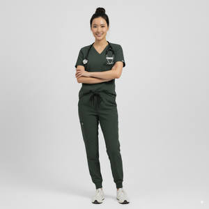 Conjunto de Uniforme de Fácil Cuidado para Mujer, Pantalón de Fregado con Logotipo Personalizado, Blanco, para Enfermera, Hecho en Vietnam, Respetuoso con el Medio Ambiente - Product Image 5