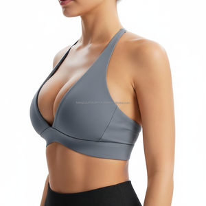 Sujetador deportivo sexy con espalda descubierta para mujer, top corto tipo bandeau para yoga, acolchado y antideslizante - Product Image 2