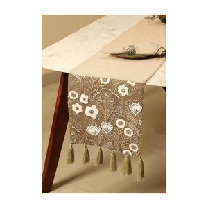 Assorted Solid Blue Vibrant Color Design With GOTS Certified Custom Embroidered Machine-wash 100% Pure Cotton <b>Table</b> <b>Runner</b> Sets - Product Image 4