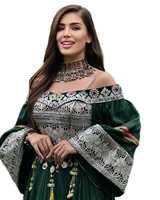 Robe tribale afghane à manches cloche Robe afghane à col haut faite à la main avec touche traditionnelle