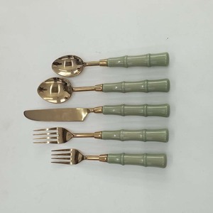 Couteau à argenterie cuillère en acier inoxydable plaqué argent Set de couverts en acier inoxydable Cuillère de Noël Set de fourchette et couteau - Product Image 4