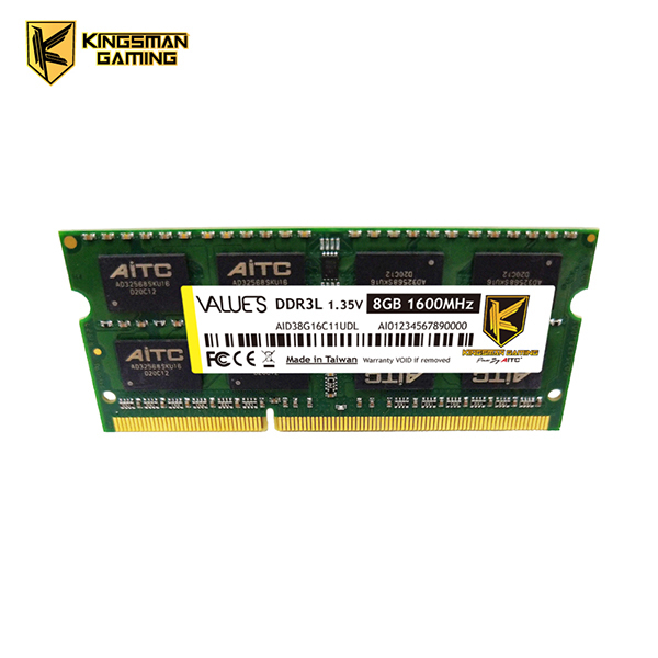 KINGSMAN GAMING DDR3 204pin Memory RAM 8GB 1600MHz CL11 1.35V Low Voltage Laptop Use Lifetime Warranty in Stock