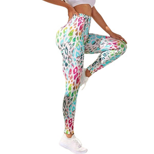 Pantalones de yoga deportivos informales de alta calidad para mujer, mallas transpirables ligeras sin costuras para entrenamiento, cintura con logotipo para uso en el gimnasio - Product Image 3