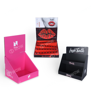 Promotion <strong>Custom</strong> Logo Black <strong>Cardboard</strong> Cosmetics <strong>Display</strong> Stand Eyelash <strong>Counter</strong> <strong>Display</strong> for Retail - Product Image 2