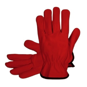 Best Performance Heavy Duty Driver Working <b>Gloves</b> Goat Grain Leather Reflective Safety Hand Protection for Construction Workers - Product Image 5