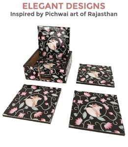 Posavasos Cuadrado Bohemio Tradicional Hecho a Mano con Nácar, Diseño Ecológico para Decoración de Mesa de Alta Gama - Product Image 5