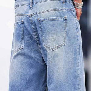 กางเกงยีนส์ลำลองพิมพ์โลโก้แบรนด์ตามสั่ง ราคาขายส่ง เสื้อผ้าผู้ชาย กางเกงยีนส์ - Product Image 5