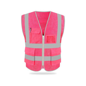Prix usine veste de sécurité Construction haute visibilité multi-poches gilet de travail de sécurité réfléchissant coloré gilet en maille - Product Image 3