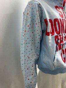 Sudaderas con Capucha para Hombre, Estilo Hip Hop, Bordado Lavado, Diseño Personalizado OEM, Estilo Urbano, Desgastado, Decolorado por el Sol, 400 g/m², con Pedrería - Product Image 5