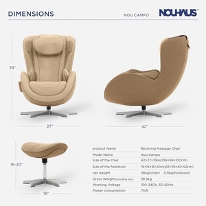 Fauteuil de massage chauffant Nouhauss NOU Campo de qualité supérieure, zéro gravité, massage 3D, corps entier, double son - Product Image 5
