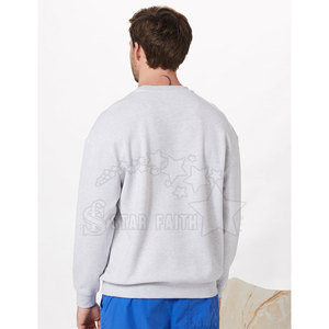Sudadera clásica de mezcla de algodón con cuello redondo para hombre y dobladillo acanalado para la comodidad diaria Sudadera para hombre - Product Image 2