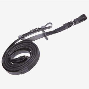 Rênes de 19 mm avec poignée noire pour l'équitation, produit équestre - Product Image 5