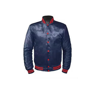 Fabricant de vêtements Veste universitaire en satin Type de motif de lettre Type de fermeture à bouton Veste respirante College Varsity Chicago - Product Image 5