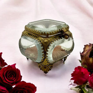 Superior Best Quality Antique Gold Clear Glass Custom Size Beveled <b>Box</b> Jewelry Accessories Storage <b>Box</b> <b>Wedding</b> Ceremony Rin <b>Box</b> - Product Image 1