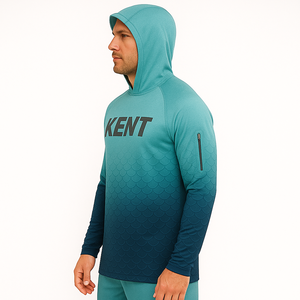 Personnalisé UPF 50 + sublimé à manches longues pêcheur haut avant Protection solaire à capuche chemise de pêche respirant évacuation de l'humidité imprimé - Product Image 2