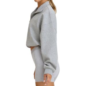 Sudaderas con capucha de mujer con estilo del proveedor del fabricante, Jersey cómodo, técnica de lavado ácido, Color sólido personalizado para Otoño Invierno - Product Image 3