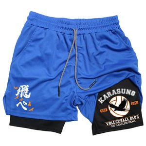 กางเกงขาสั้นอะนิเมะแห้งเร็วสำหรับผู้ชายกางเกงขาสั้นสำหรับออกกำลังกายเพาะกายเล่นกีฬายิมวอลเลย์บอล - Product Image 3