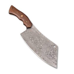 Cuchillo de carnicero de acero de Damasco hecho a mano para cortar carne, cuchillos de cocina, regalo para ella - Product Image 1
