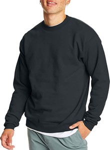 Premium Blank <b>Black</b> Crewneck Sweatshirt Unisex Heavyweight Cotton <b>Fleece</b> Pullover Custom Logo Plain Long Sleeve Casual - Product Image 5