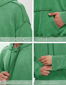 เสื้อฮู้ดผู้ชายทรงโอเวอร์ไซส์วินเทจทรงโอเวอร์ไซส์เสื้อฮู้ดสวมหัวโลโก้ออกแบบได้ตามต้องการ - Product Image 6