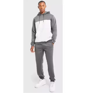 Personalizar dos piezas Jogger pantalones de chándal conjuntos para hombre chándal traje de sudadera con estampado de pantalla hombres sudaderas con capucha y pantalones de chándal conjunto - Product Image 1