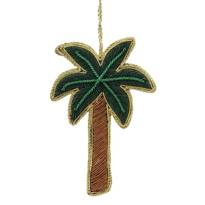 Ornement suspendu artisanal en zari pour Noël, anniversaire, mariage et décoration festive de la maison, fournitures d'artisanat en zari - Product Image 1