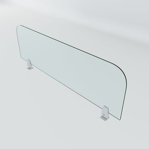 Cloison en verre trempé sur mesure de 5 mm d'épaisseur, 100x30 cm, design minimaliste pour la maison et le bureau - Product Image 1