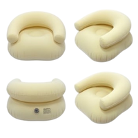 Canapé gonflable moderne et décontracté, floqué, avec accoudoirs et dossier, chaise portable d'extérieur écologique