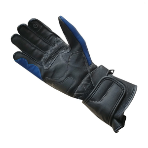 Haute qualité nouveau Design noir/bleu véritable peau de chèvre cuir moto gants étanche vêtements de sport moto Auto course porter - Product Image 3