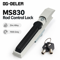 Serrure à tige en alliage de zinc MS830 7035 grise pour porte d'armoire industrielle avec clé pour coffret électrique