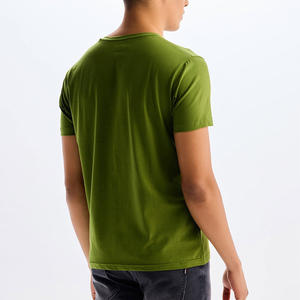 เสื้อยืดคอกลมสีพื้นเรียบง่าย แขนสั้น ขายส่ง เสื้อยืดคอกลมแขนสั้นผู้ชาย ผ้าฝ้าย 100% ไม่มีลาย - Product Image 3