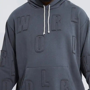 Sweat à capuche brodé en détresse lavé à l'acide Service OEM Sweats à capuche lourds pour hommes PAR VIKY INDUSTRIES - Product Image 6