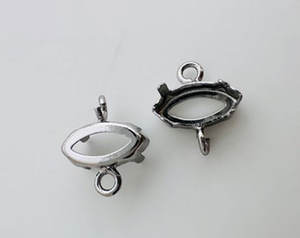 HARI OM CREATIONS High Quality 925 <b>Sterling</b> <b>Silver</b> 10K Gold Plated <b>Heart</b> Shape 10X12mm Pendant Connector Components Jewelry - Product Image 4