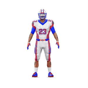 Service OEM Uniforme de football américain-Logo personnalisé imprimé à manches courtes 100% polyester nouveau modèle de haute qualité - Product Image 3