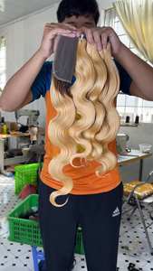 Cloudyhaircollection 100% cheveux pour femmes vietnamiennes Blonde 613 vague de corps prêt à expédier Double tissage Non-Remy cheveux humains bruts - Product Image 2