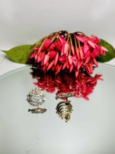 Elegantes Pendientes de Oro Rosa de 14K con Diamantes Radiantes en Forma de Gota, Corte Brillante Redondo Natural H I, SI3 I1, Proveedor Mayorista - Product Image 5